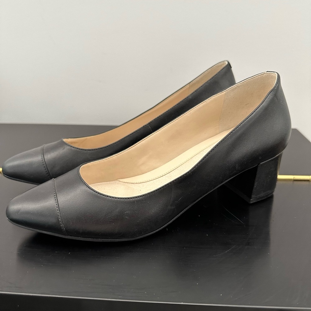 Cole Haan Women’s Grand Os Black Pumps Block Heel Waterproof Shoes Size 8B